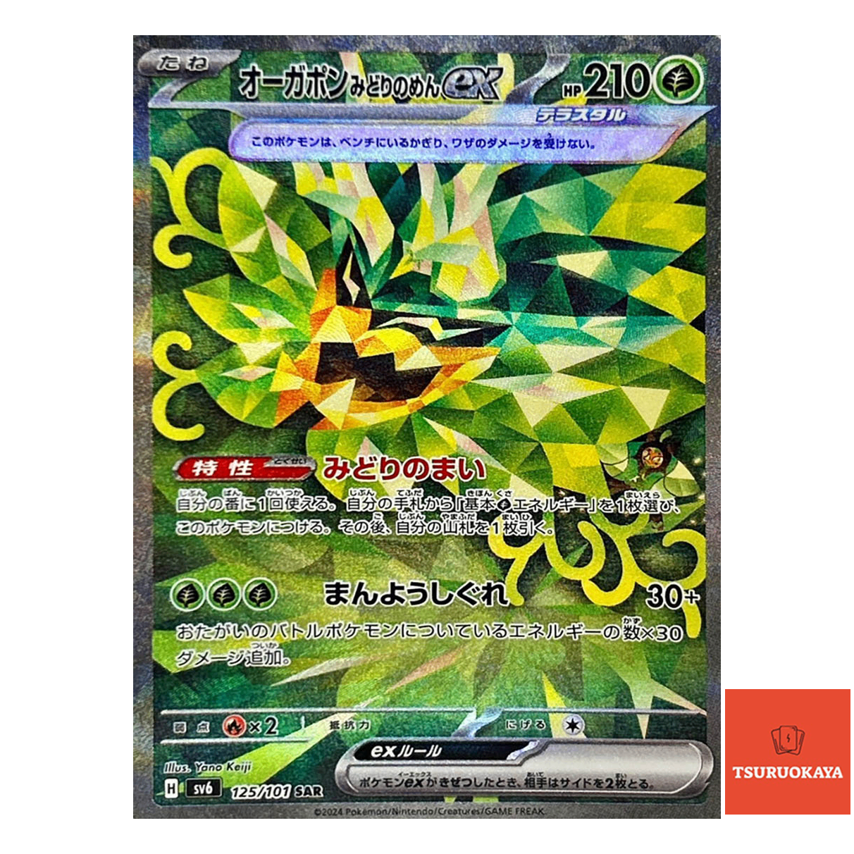 Teal Mask Ogerpon ex  SAR 125/101 SV6 Mask of Change Japanese Pokemon Card