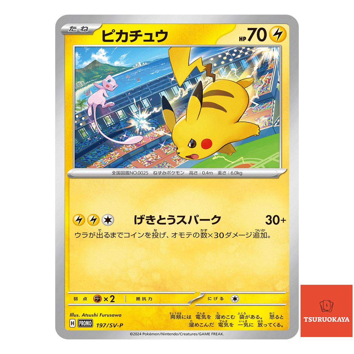 Pikachu  PROMO 197/SV-P SV-P	 PROMO Japanese Pokemon Card