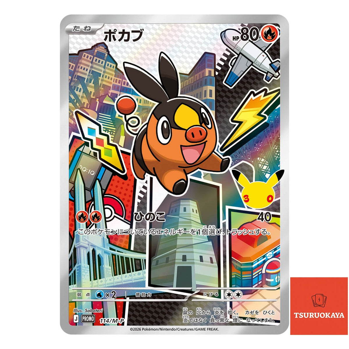 Tepig  PROMO 114/M-P 30th CELEBRATION Japanese Pokemon Card